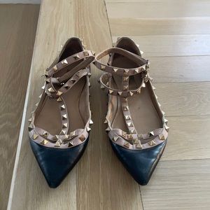Valentino Rockstud Cage Ballerina Flats